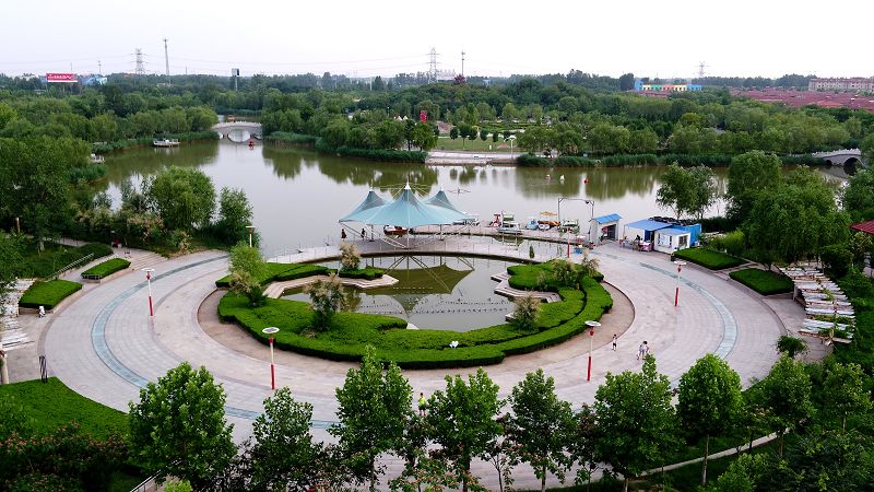 山东:高空拍摄茌平茌山公园 美丽尽收眼底|山公园|茌平县|茌平_新浪