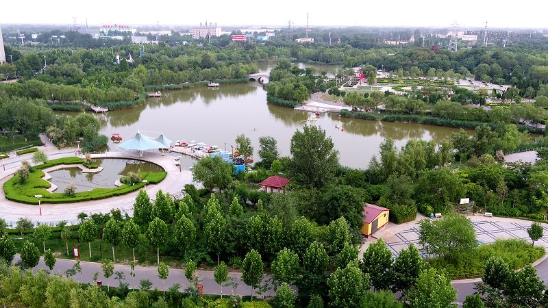 山东:高空拍摄茌平茌山公园 美丽尽收眼底|山公园|茌平县|茌平_新浪