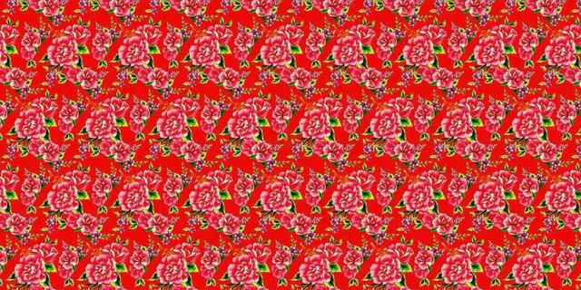 比如最熟悉的碎花花布↓但其实,在我们生活周围,都出现过很多红绿搭配