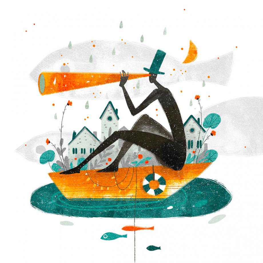 优秀插画,不一样的意境