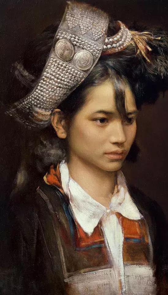 军艺教授张利写实肖像油画欣赏！人物沉静含蓄，端庄优雅|画家_新浪新闻