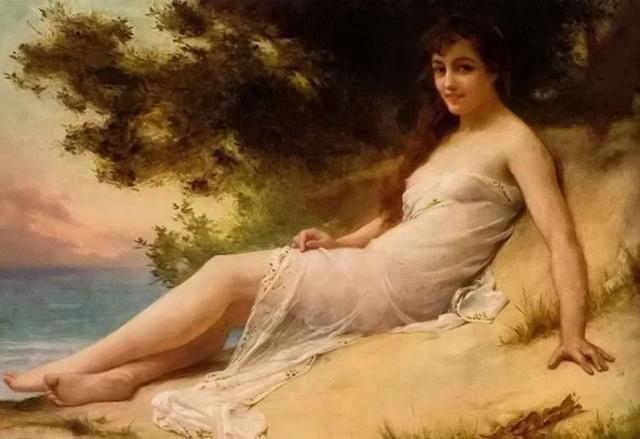 浅议油画中国化的材料美经典人体油画中风情万种的撩人美女