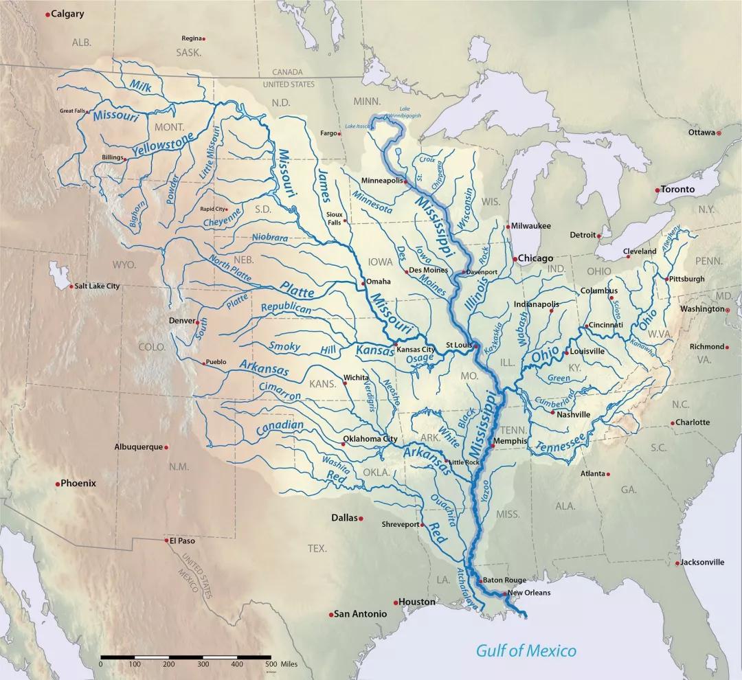 美洲河流分布图图片