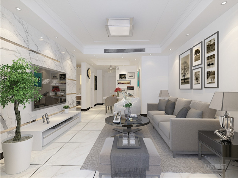 93㎡家庭装修效果图!明亮大气的现代风三室,效果太高大上了吧