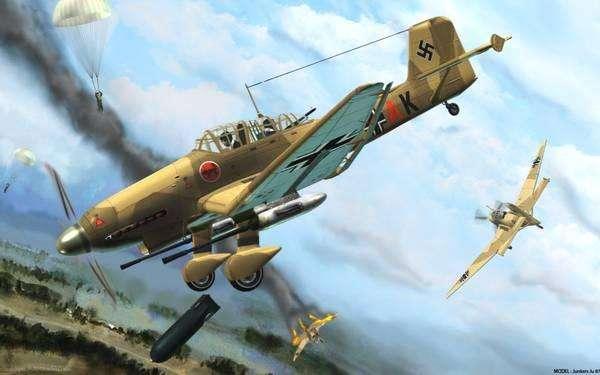 斯图卡俯冲轰炸机空中的咆哮死神刺耳的声音就是战场的催命符