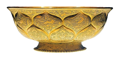 唐鸳鸯莲瓣纹金碗唐邢窑普通白瓷碗品质较高的唐代黑瓷碗唐秘色瓷碗