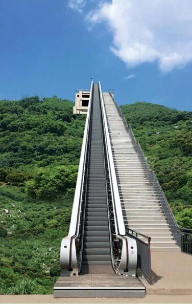 康力超大高度自动扶梯服务5A景区-台州神仙居