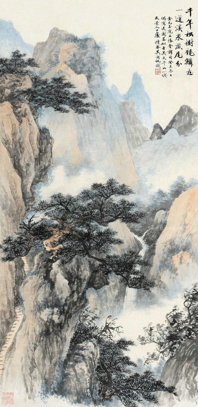 连张大千都佩服的画家吴湖帆经典山水绘画作品值得收藏