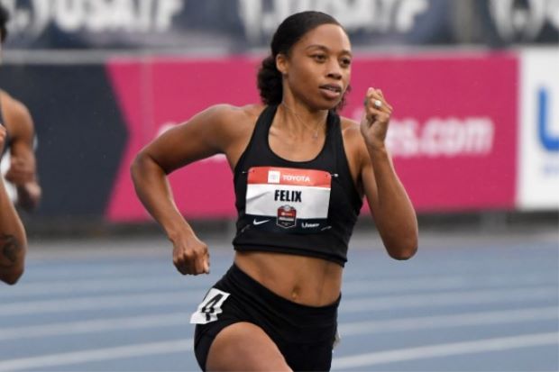 菲利克斯产女后复出重返赛场进入全美锦标赛400米资格赛半决赛