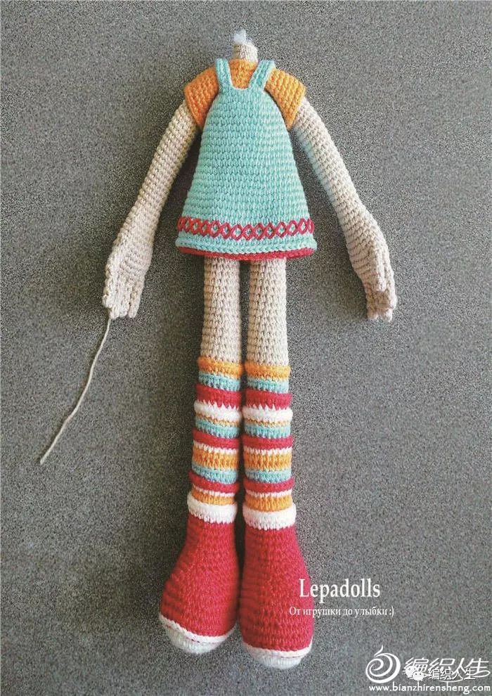 趣编织4股棉:仿俄网钩针麻花辫娃娃(附图解)|娃娃|钩针|麻花辫_新浪