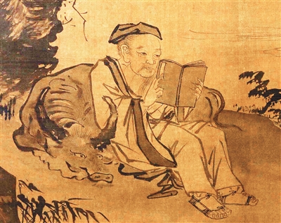 古画上的读书人