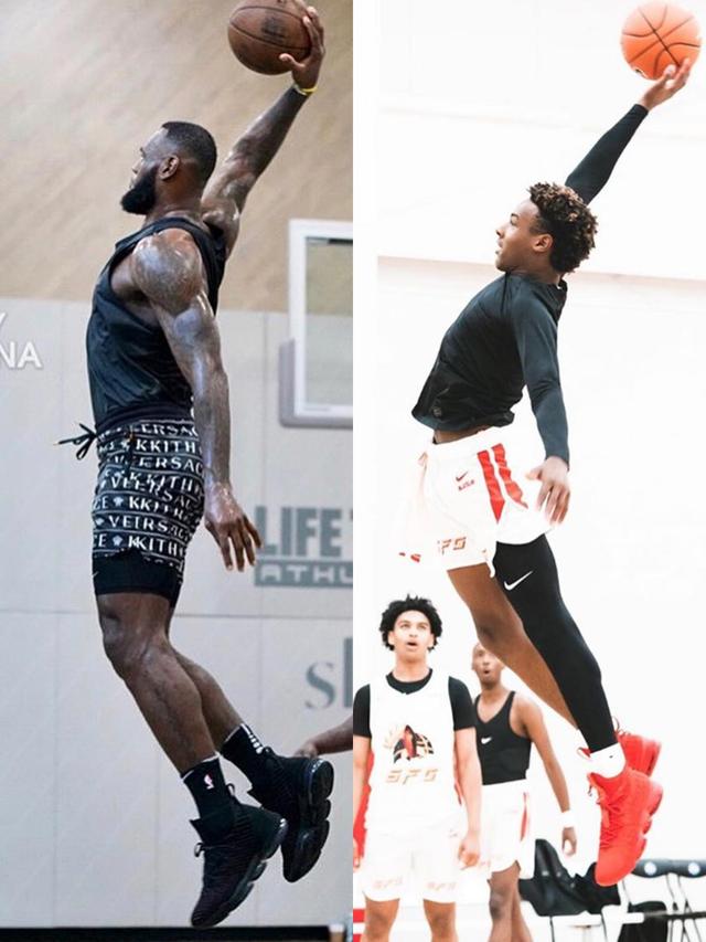 2年前只能推射,1年前只能勉扣,如今已复制老爹扣篮|布朗尼|扣篮|老爹