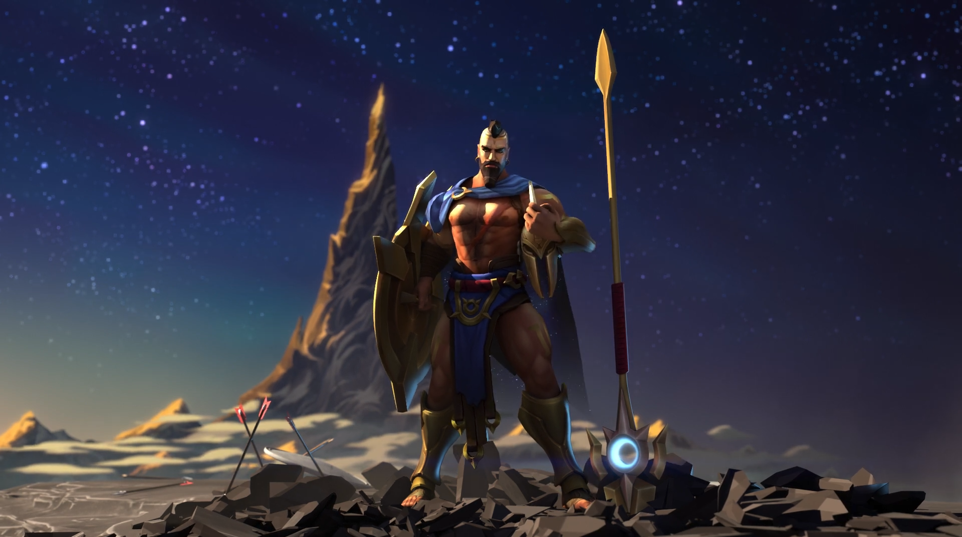 lol新版潘森正式技能介绍:大招"大荒星陨",范围依旧非常大