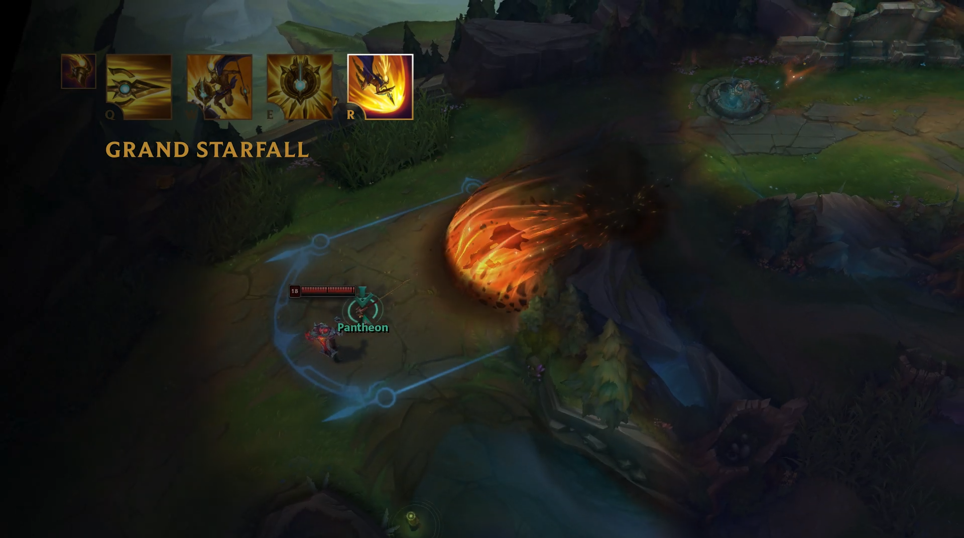 lol新版潘森正式技能介绍:大招"大荒星陨",范围依旧非常大