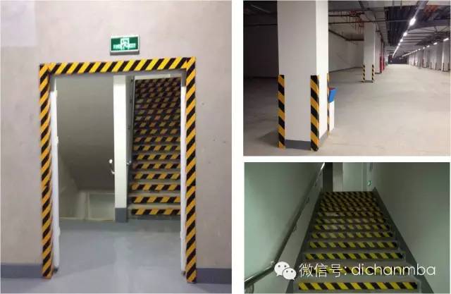 第五部分:万达文明施工工法电梯井门洞口应设置栅栏防护门,防护门为