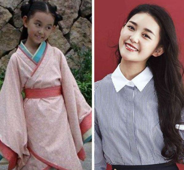 也有一些明星可是从小美到大的,像大家熟悉的蒋依依,从她小时候的照片