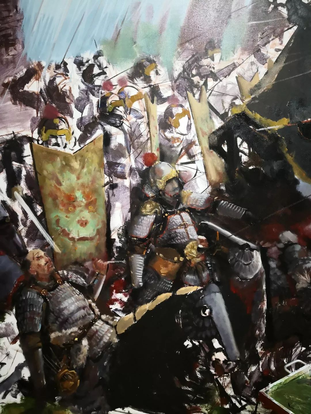 古战场神还原!岳家军如何大战铁浮屠?图说油画《郾城之战》