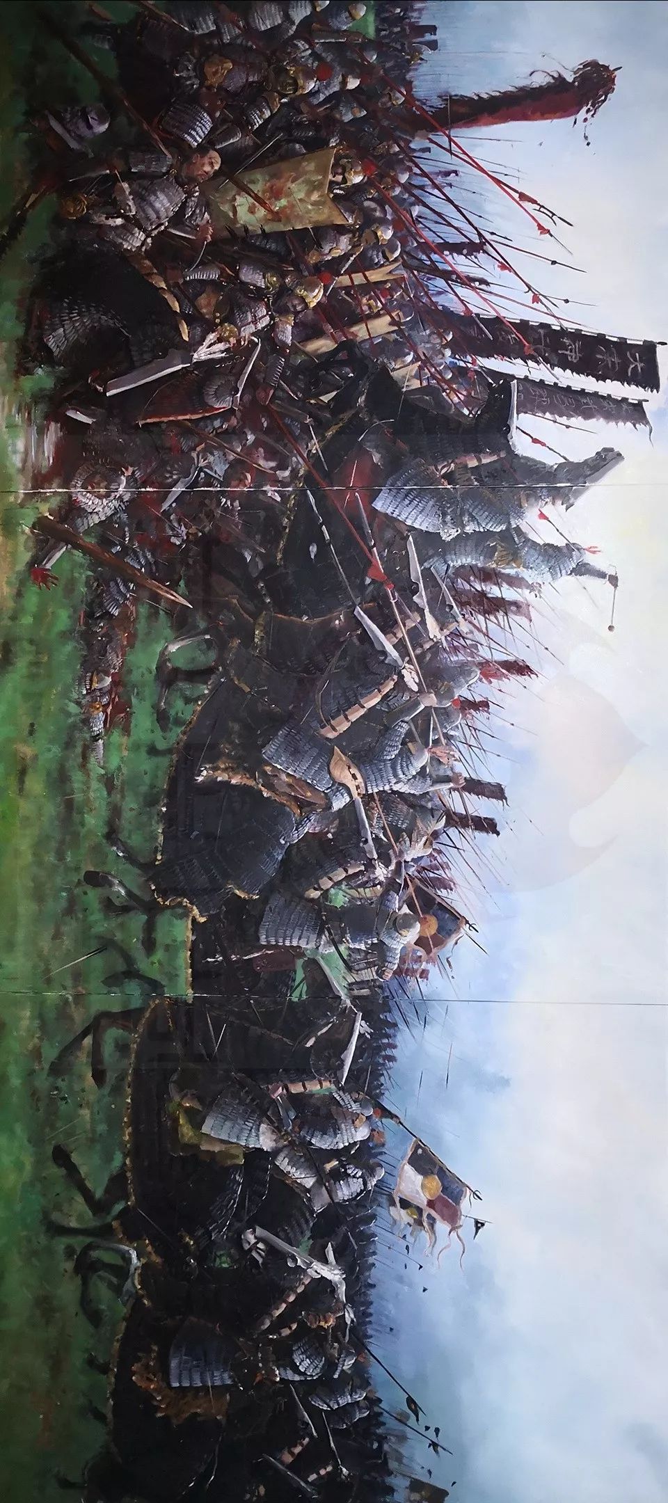 古战场神还原!岳家军如何大战铁浮屠?图说油画《郾城之战》