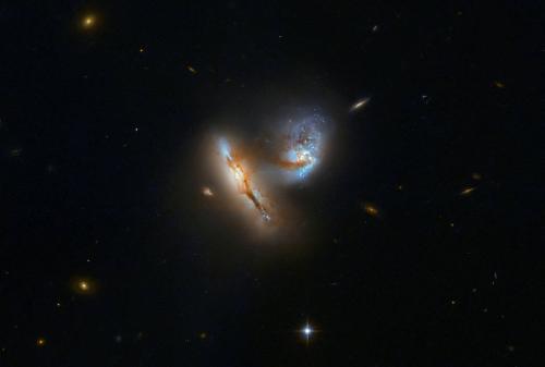 宇宙中的“星系二重奏”。（图片来源：NASA）