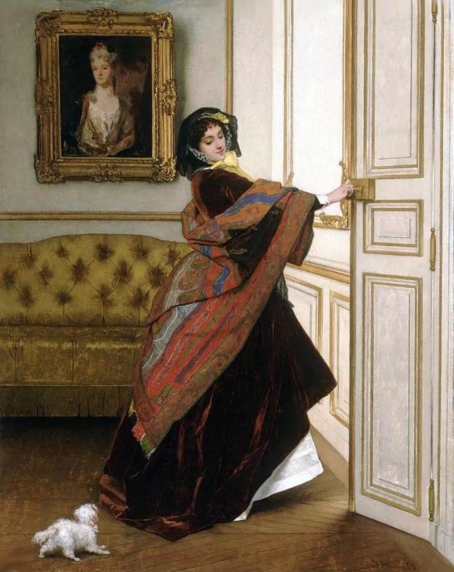 比利时艺术家油画中的欧洲贵妇人如此优雅美丽