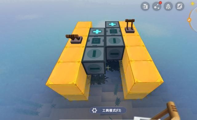 迷你世界:玩家造黄金海盗船,配备128火箭弹,网友:海上霸主!