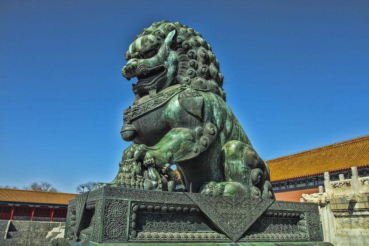故宫狮子高清图片