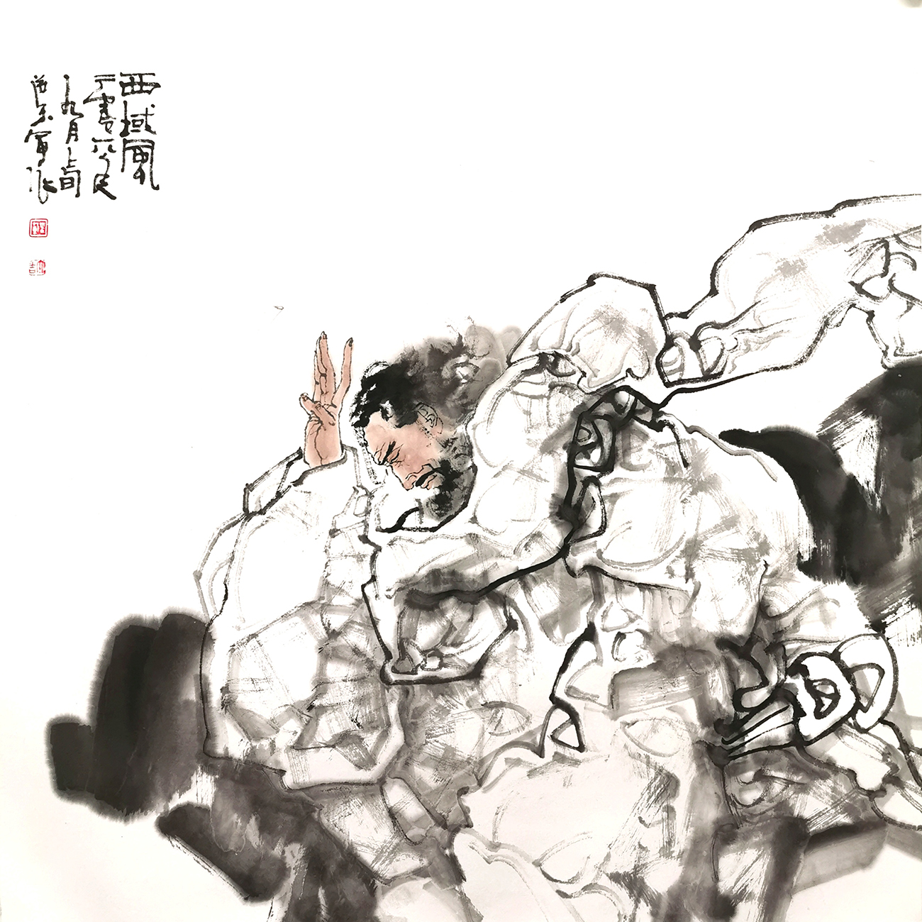 叶军诗,书,画,印的结合,不但是文人画构图的一个重要特点,也是国画