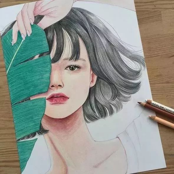 同样是画彩铅插画为什么她却画得如此着迷美的让人窒息