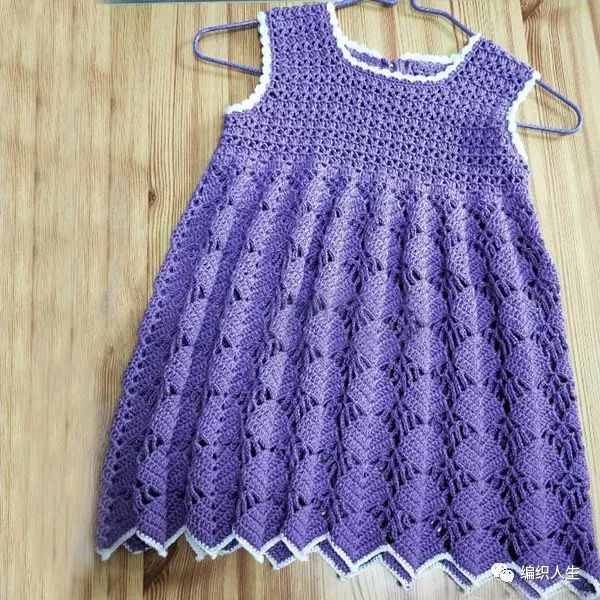 小贝壳童裙:适合新手编织的儿童钩针背心裙(附图解)