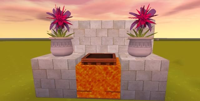迷你世界 清水的新家具 新式岩浆壁炉