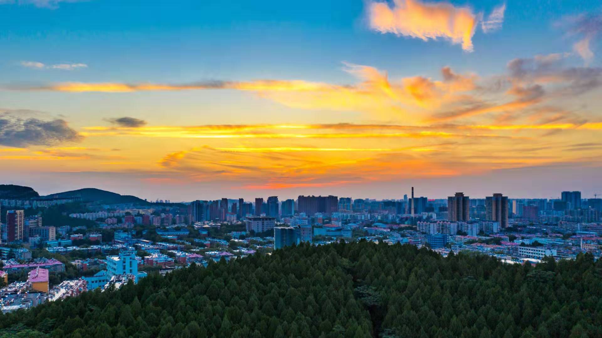 七里山|夕阳|济南_新浪新闻