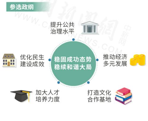 资料图:贺一诚的参选政纲。