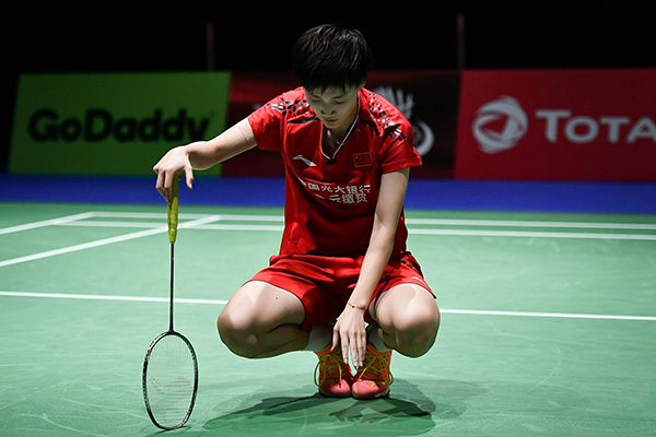 2019瑞士羽毛球世锦赛女单半决赛:辛杜2-0陈雨菲。本文图片 视觉中国