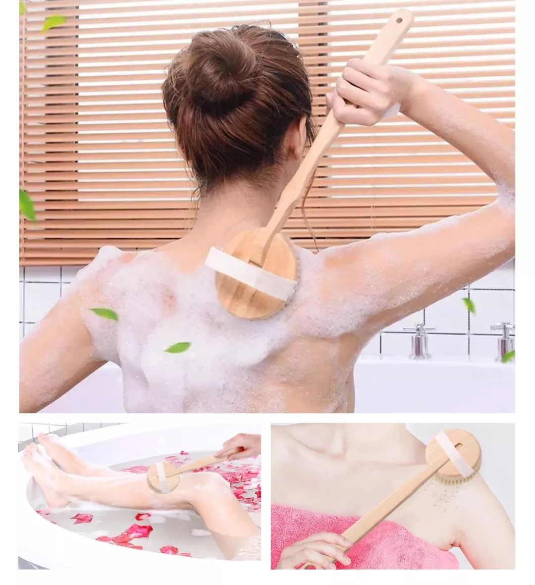 搓背再也不求人!风靡日本的弧形浴刷,轻轻一搓10年污垢刷出来
