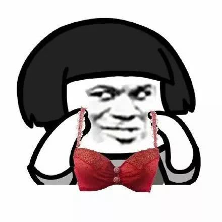 内衣发卡表情包_表情包白兔子头带发卡