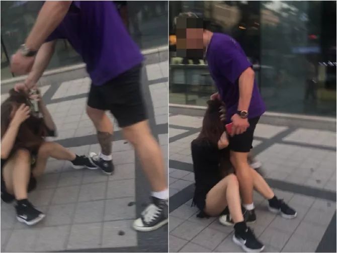韓國男子街頭狠踹日本女游客（推特）