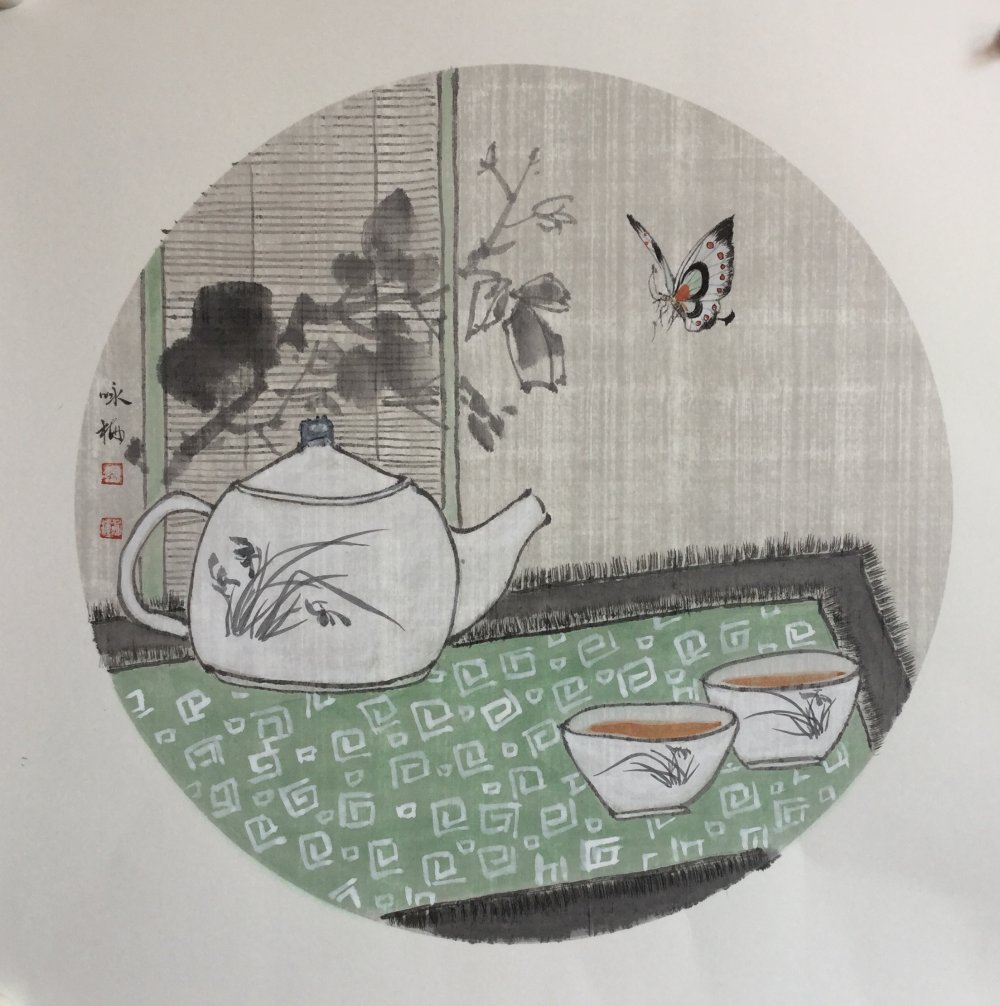 创作茶题材的画作,清雅自然有意境|张咏梅|画家|中国画_新浪新闻