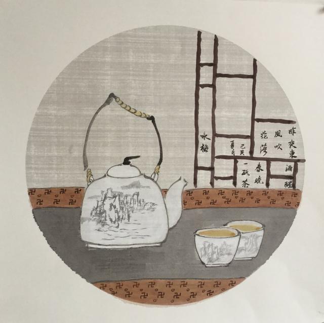 张咏梅作品欣赏在中国美术史上,曾出现过不少以茶为题材的绘画作品.