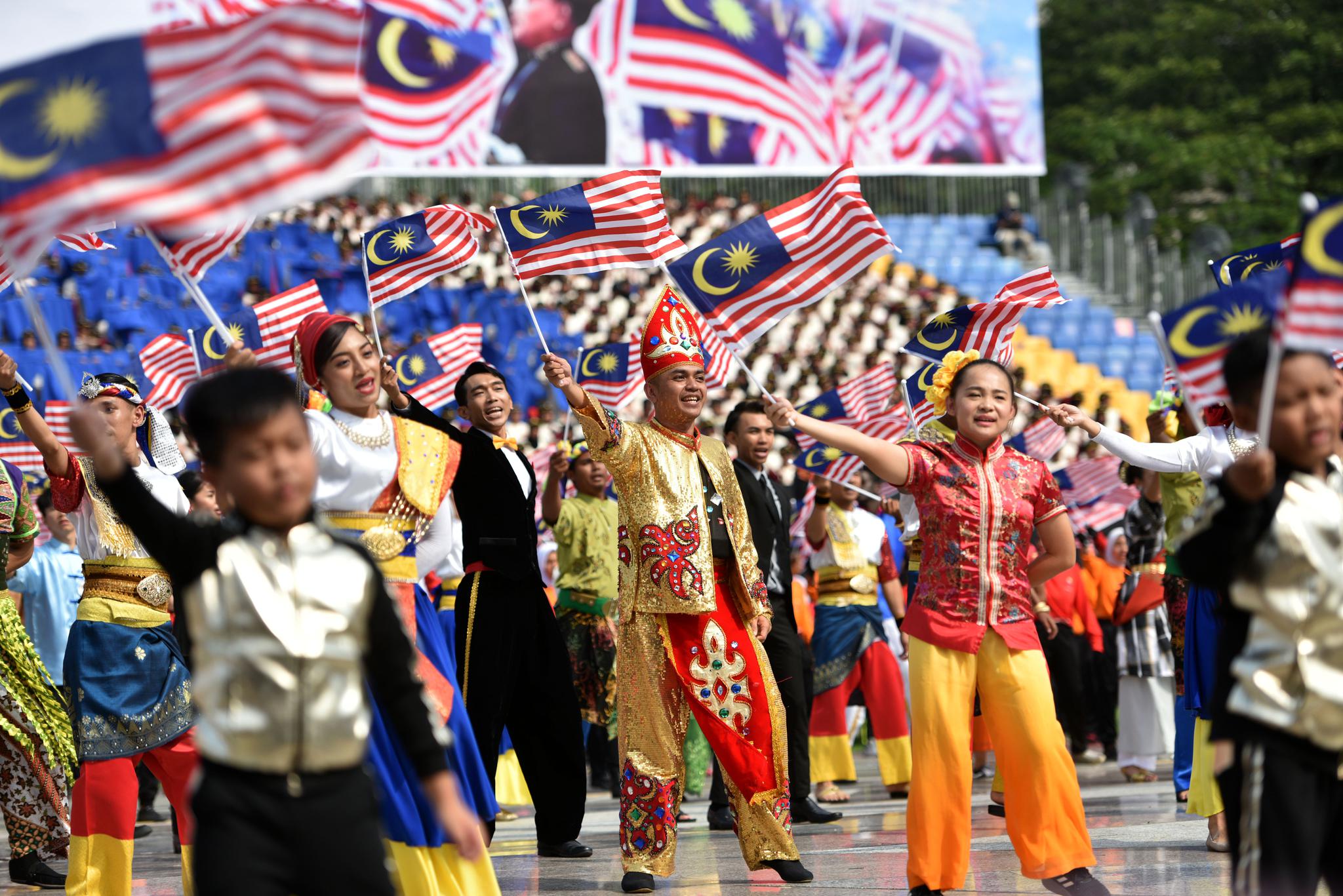 马来西亚举行国庆日庆典彩排