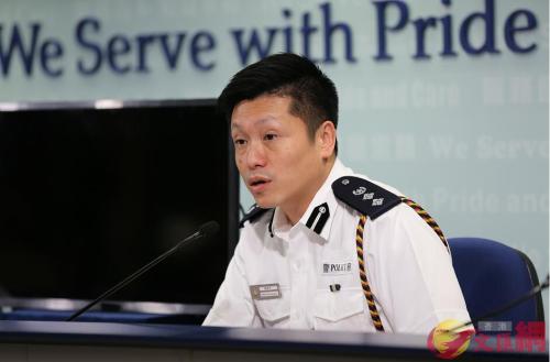 香港警察公共关系科总警司谢振中。图片来源：大公文汇全媒体记者何燊亮摄