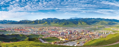 美丽的玛沁县大武镇.