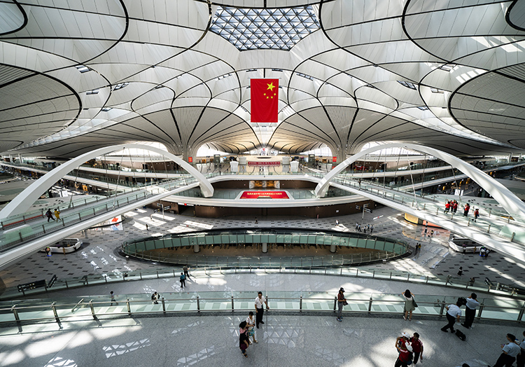 北京大兴机场大厅图片