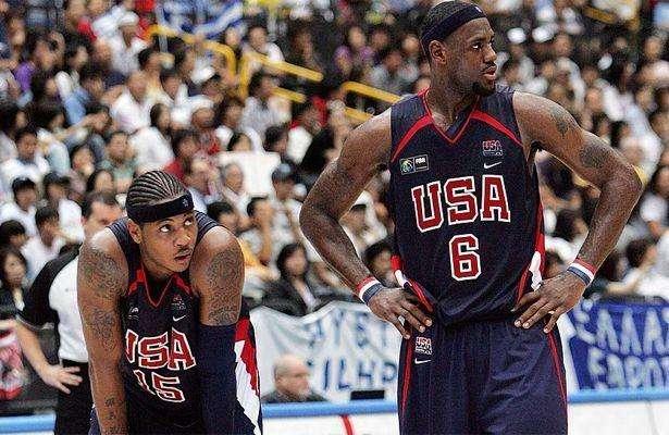 落选08年美国男篮杜兰特心有不甘没办法谁让梦八队太强了呢