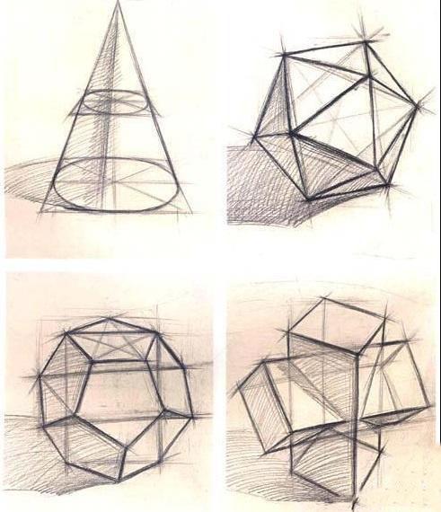 素描教程学画画首先从几何体开始吗一步步教你画