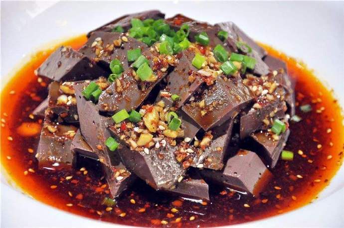 辣子蒜羊血 陕西省传统名菜