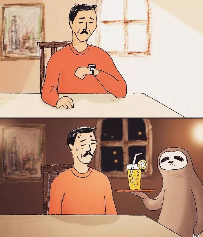 日本插画家keigo带着他的新作来了——这次是关于树懒的