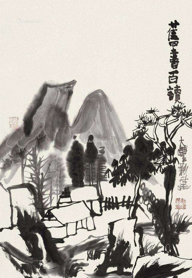 画坛多面手朱新建山水画欣赏