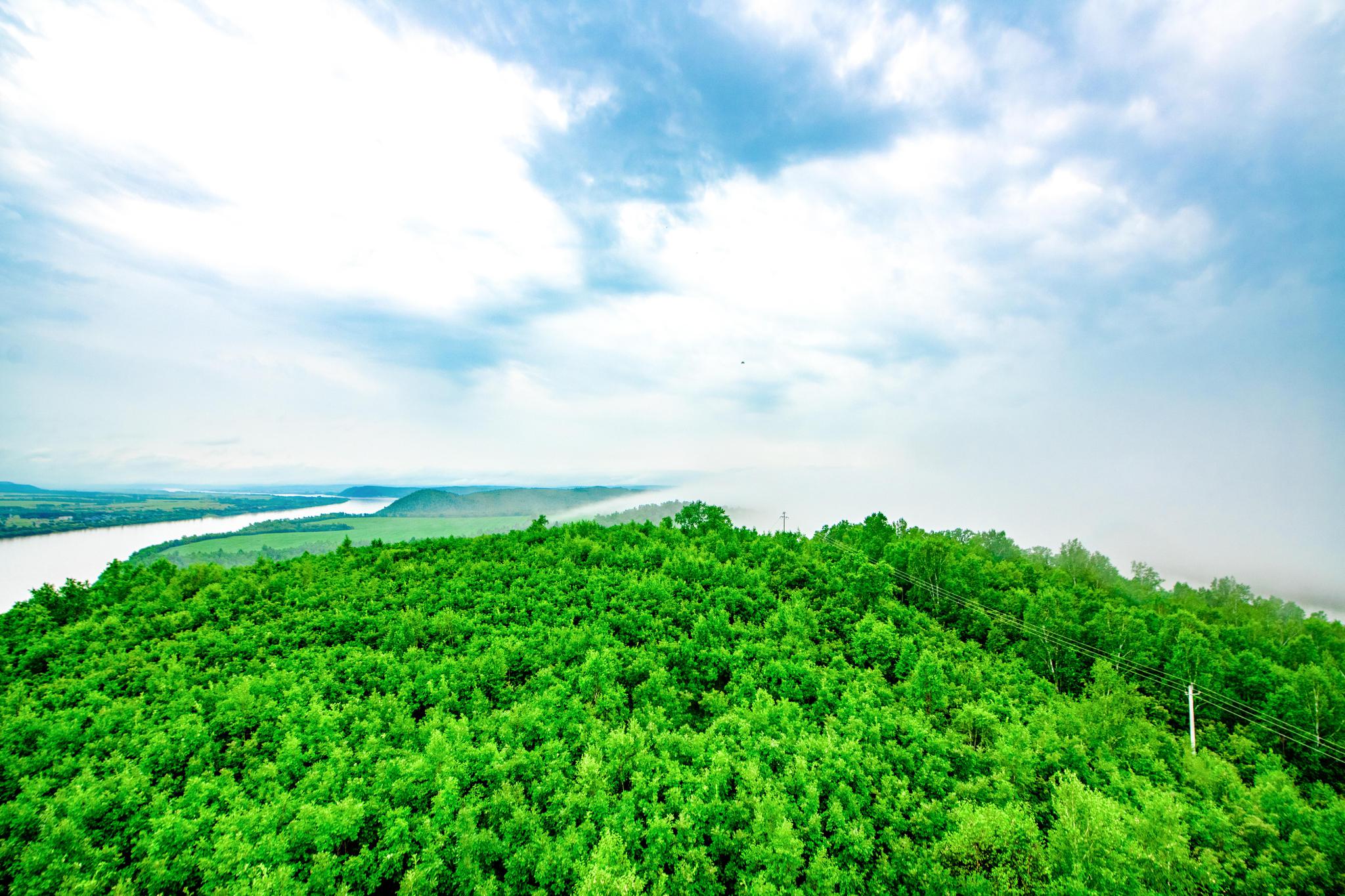 黑龙江最美的一段风景,青山碧水蓝天净土,宛如金庸的武侠世界!