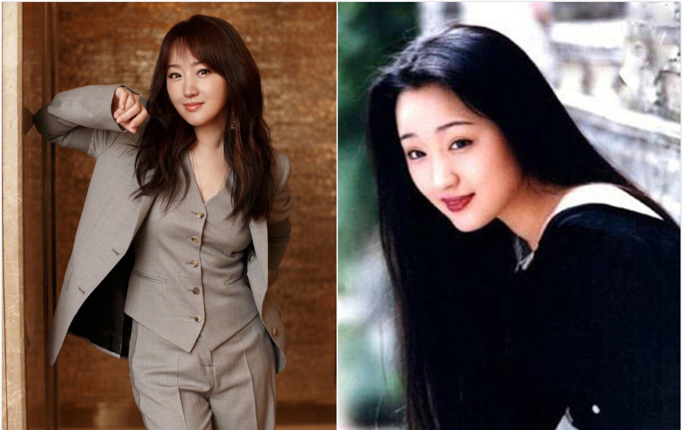 48岁杨钰莹晒西服写真照p图后仍显老态昔日清纯玉女老了