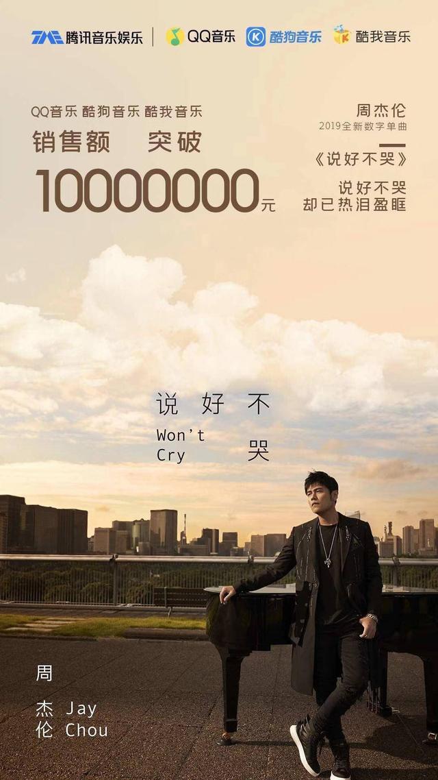 周杰伦说好不哭发布20分钟空降由你音乐榜冠军多项指数破记录